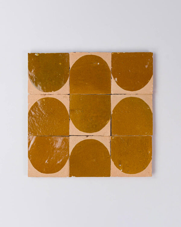 Moroccan Amber Arch Terracotta Zellige Tile