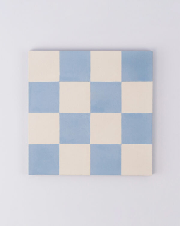 Blue Checkers Encaustic Cement Tile