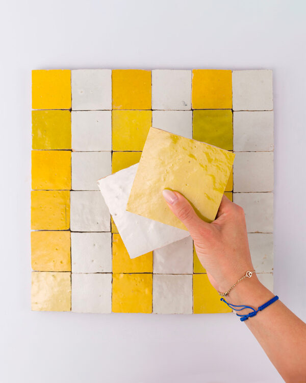 Moroccan Citron Stripes Zellige Tile