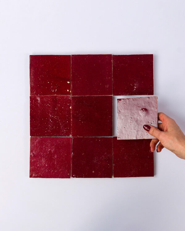 Moroccan Crimson Red Zellige Tile