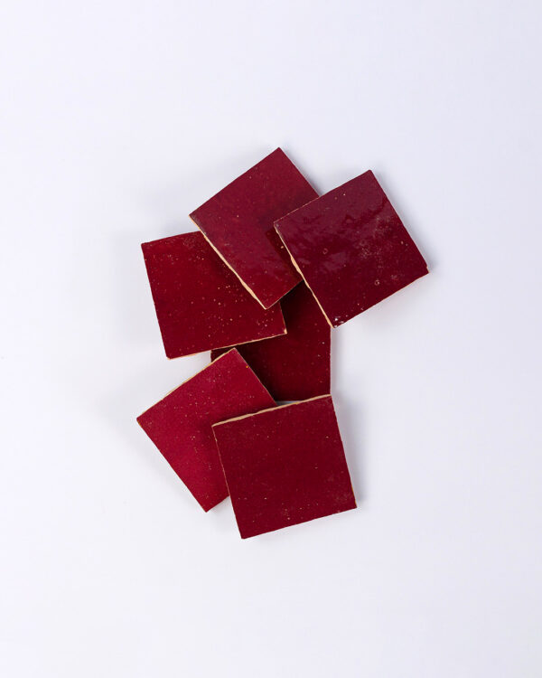 Moroccan Crimson Red Zellige Tile