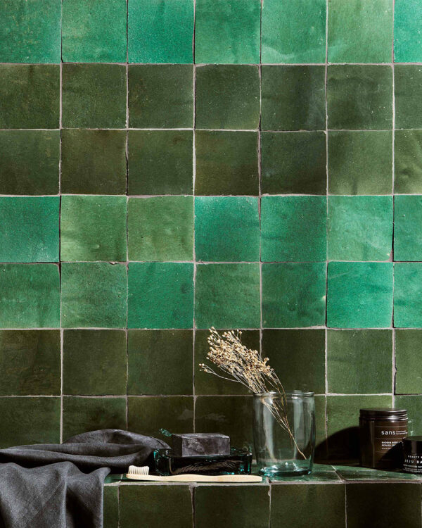 Moroccan Forest Green Zellige Tile