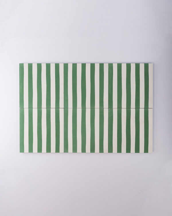 Green Stripes Encaustic Cement Tile