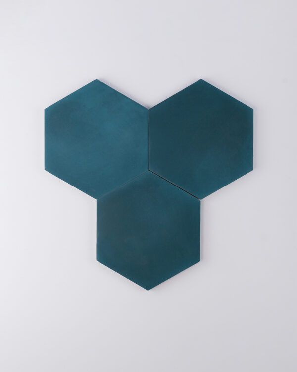 Navy Blue Hexagon Encaustic Cement Tile