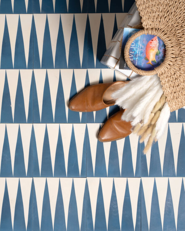 Majorelle Blue Gammon Cement Tile