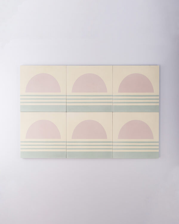 South Beach Stripes Encaustic Cement Tile