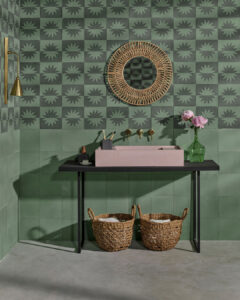 Sunny Green Encaustic Cement Tile