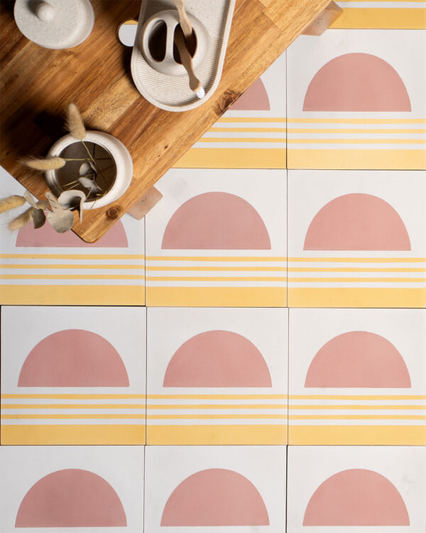 Sunset Stripes Miami Cement Tile