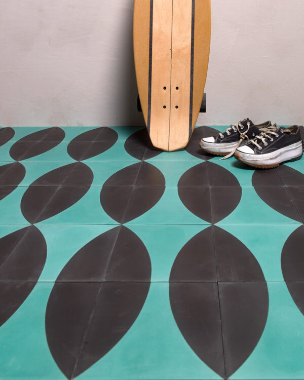 Turquoise Dreams Cement Tile