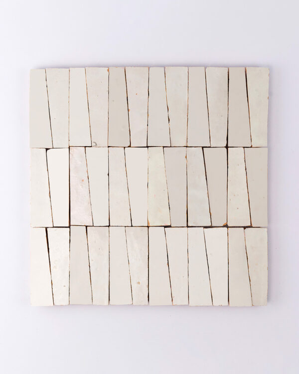 Moroccan White Trapezoid Zellige Tile