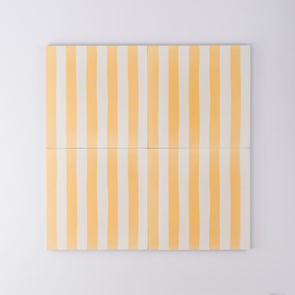 Yellow Stripes Encaustic Cement Tile