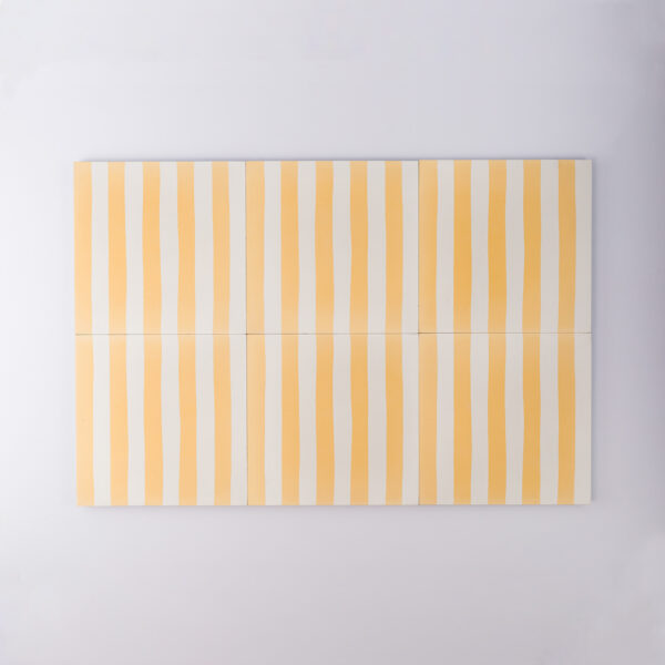 Yellow Stripes Encaustic Cement Tile