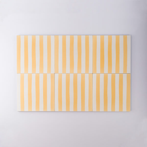 Yellow Stripes Encaustic Cement Tile