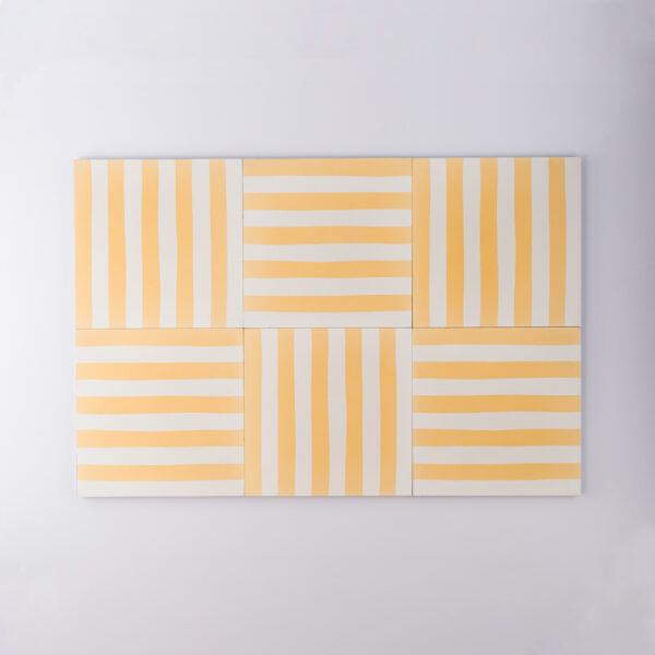 Yellow Stripes Encaustic Cement Tile