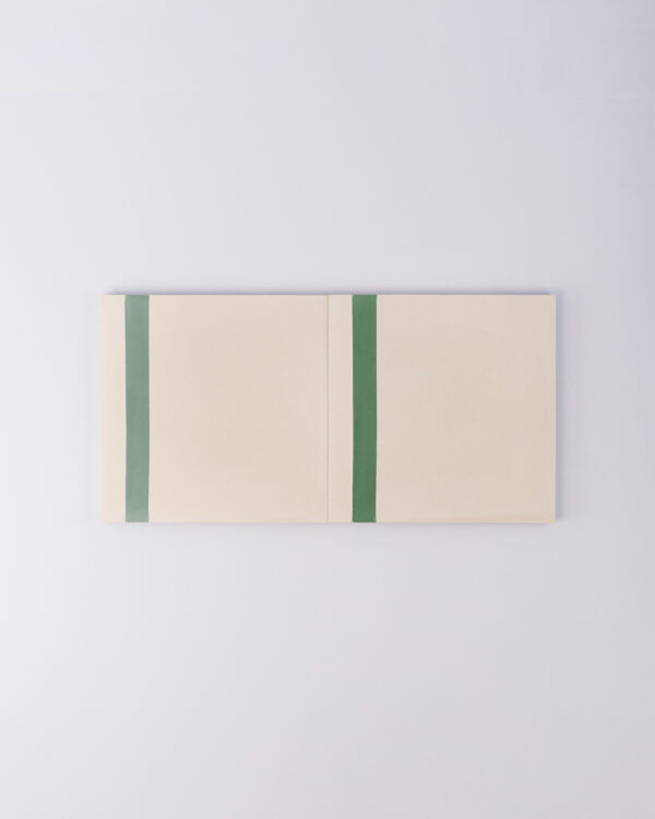 Duo Green Stripe Encaustic Cement Tile