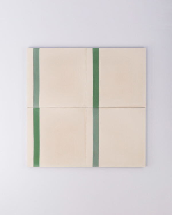 Duo Green Stripe Encaustic Cement Tile